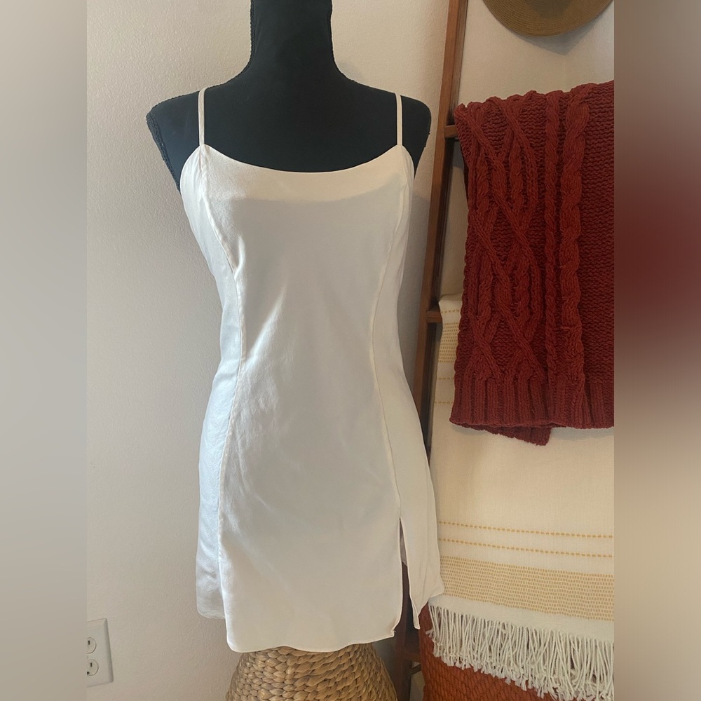 Victoria Secret Elegant White Slip Dress
